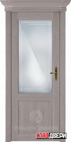 Дверь Status Classic 521 стекло Грань (Серый дуб)