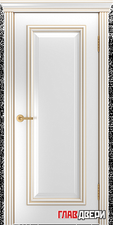 Дверь Linedoor Валенсия эмаль белая золото