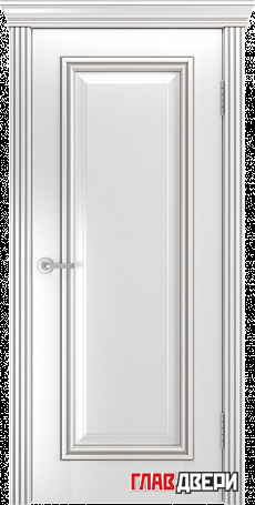 Дверь Linedoor Валенсия эмаль белая серебро