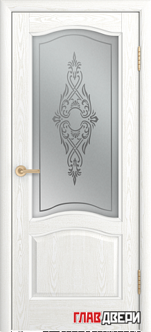 Дверь Linedoor Пронто ясень белый тон 38 с стеклом айрис св