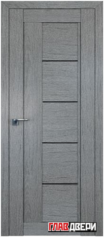 Дверь Profildoors 2.10XN Черный триплекс (Грувд Серый)