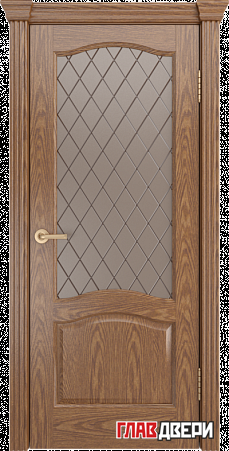 Дверь Linedoor Пронто дуб тон 45 со стеклом милтон
