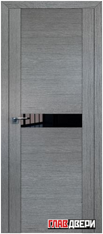 Дверь Profildoors 2.05XN стекло Черный лак (Грувд Серый)