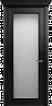 Дверь Status Classic 552 стекло Сатинато Белое (Дуб чёрный)