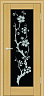 Люкс 2 стекло черное рисунок Сакура