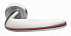 Дверные ручки MORELLI Luxury SUNRISE CSA/ROSSO Цвет - Матовый хром/с красной вставкой