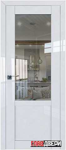 Дверь Profildoors 2.17L стекло прозрачное (Белый Люкс)