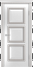 Дверь Linedoor Грация эмаль белая серебро Б006