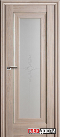 Дверь Profildoors 24X стекло Узор (молдинг серебро) (Орех Пекан)