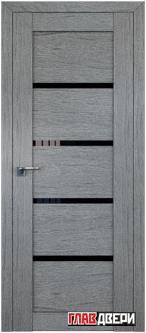 Дверь Profildoors 2.09XN Черный триплекс (Грувд Серый)