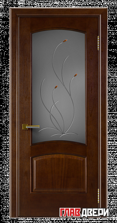Дверь Linedoor Анталия красное дерево тон 10 со стеклом