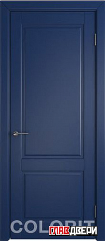 Дверь Colorit К1 ДГ (Синяя эмаль)