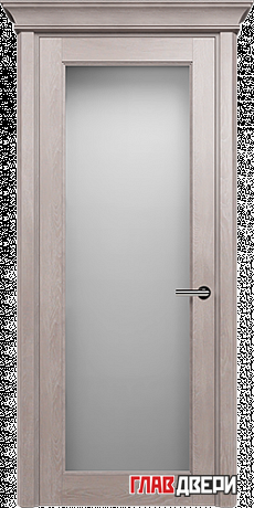 Дверь Status Classic 552 стекло Сатинато Белое (Серый дуб)