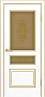 Дверь Linedoor Калина-П эмаль белая дамаск бронза витраж прозрачный
