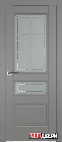 Дверь Profildoors 94U стекло Гравировка 1 (Грей)