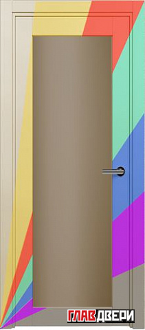 Дверь Status Optima 125 стекло Сатинато бронза (эмаль) (Любой цвет RAL)
