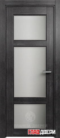 Дверь Status Classic 542 стекло белое матовое (Дуб чёрный)