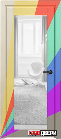 Дверь Status Optima 125 стекло Сатинато прозрачное (эмаль) (Любой цвет RAL)
