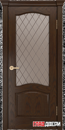 Дверь Linedoor Пронто-К шоколад тон 30 со стеклом милтон бр