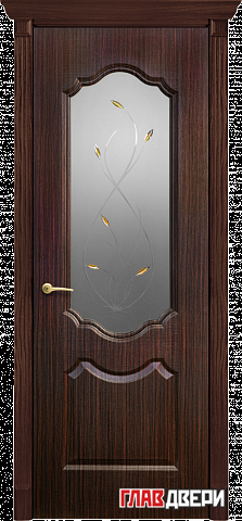 Дверь со стеклом Анастасия (Венге)