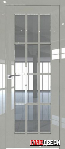 Дверь Profildoors 102L стекло прозрачное (Галька Люкс)