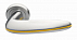 Дверные ручки MORELLI Luxury SUNRISE CSA/GIALLO Цвет - Матовый хром/с желтой вставкой
