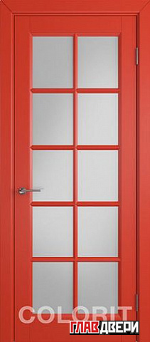 Дверь Colorit К3 ДО (Красная эмаль)