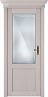 Дверь Status Classic 521 стекло гравировка Грань (Дуб белый)