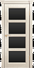 Дверь Linedoor Классика-2 ясень жемчуг тон 27 со стеклом черный триплекс