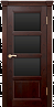 Дверь Linedoor Классика-2 красное дерево тон 10 со стеклом черный триплекс 3 ст