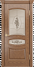 Дверь Linedoor Алина-М дуб 45 со стеклом наливка 3д роза бронза