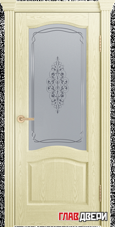 Дверь Linedoor Пронто ясень бисквит 42 со стеклом милтон светлое