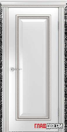 Дверь Linedoor Валенсия эмаль белая серебро Б006