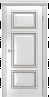 Дверь Linedoor Афина эмаль белая серебро Б009