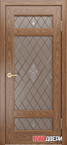 Дверь Linedoor Мишель-К дуб тон 45 со стеклом лилия