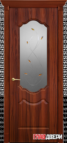 Дверь со стеклом Анастасия (Итальянский орех)