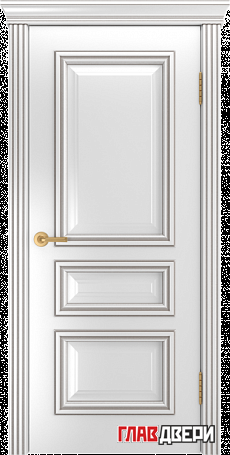 Дверь Linedoor Агата эмаль белая серебро