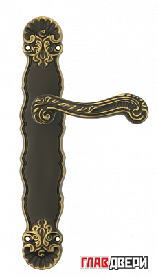 LOUVRE PL BNS, Дверные ручки MORELLI LUXURY на планке, цвет - Затененная черная бронза
