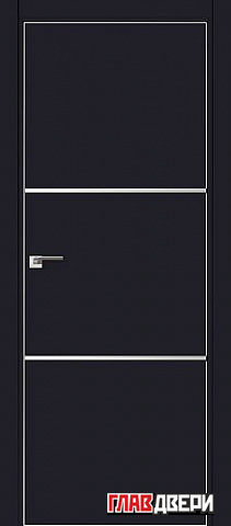 Дверь Profildoors 2E (матовая кромка) (Черный матовый)