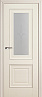 Дверь Profildoors 28X стекло Узор (молдинг серебро) (Эш Вайт)