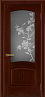 Дверь Linedoor Анталия 4 тонированное красное дерево тон 18 со стеклом