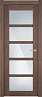 Дверь Status Optima 122 стекло Белое (Дуб капучино)