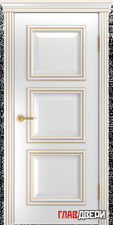 Дверь Linedoor Грация эмаль белая золото