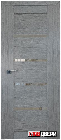 Дверь Profildoors 2.09XN стекло прозрачное (Грувд Серый)