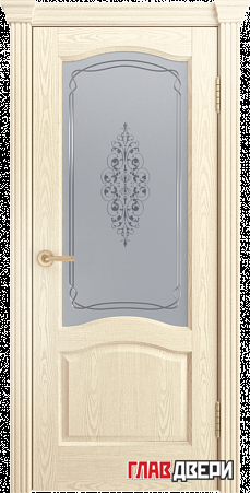 Дверь Linedoor Пронто ясень сливки тон 34 со стеклом вива светлое