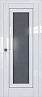 Дверь Profildoors 24L стекло Графит (молдинг серебро) (Белый Люкс)