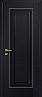Дверь Profildoors 23U молдинг серебро (Черный матовый)