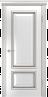Дверь Linedoor Виолетта Д эмаль белая с патиной серый L-багет Б009 эмалевый карниз Б0013