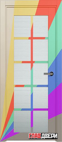 Дверь Status Optima 123 стекло Канны (эмаль) (Любой цвет RAL)
