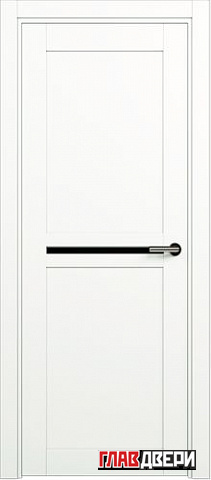 Дверь Status Elegant 142 стекло Триплекс черный (Белый лёд)